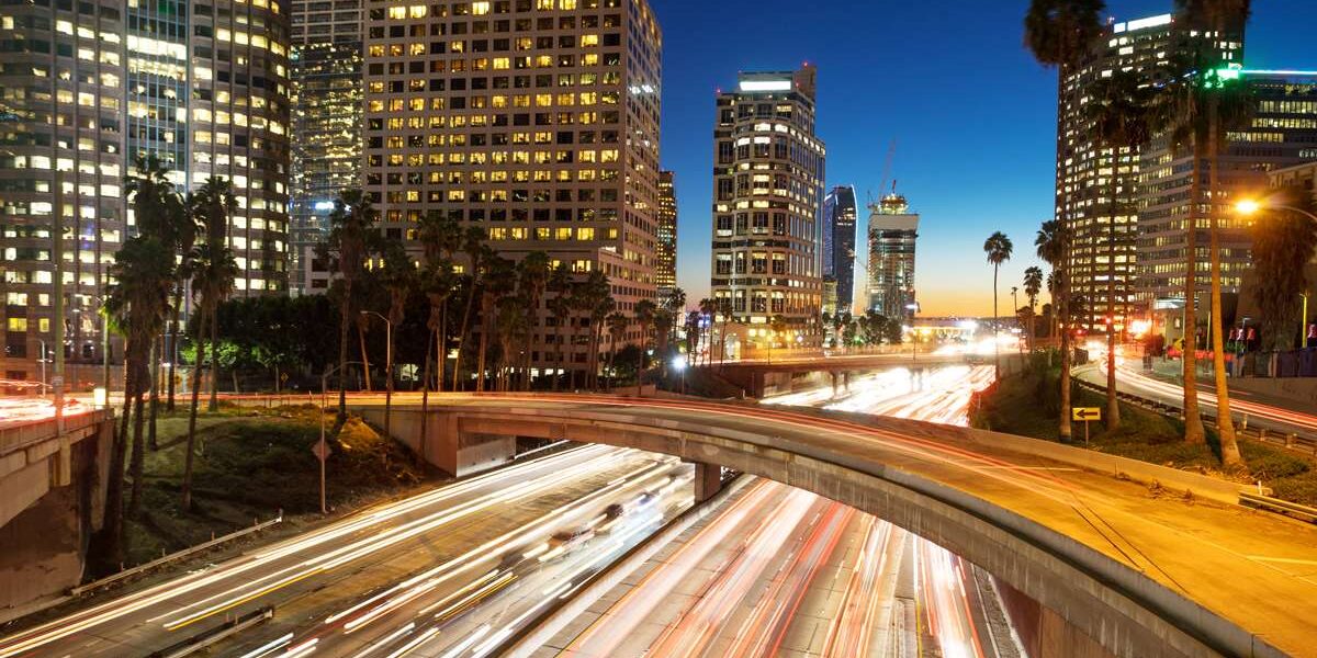 City of Los Angeles – Pico Blvd. A busy Los Angeles highway illuminated by TGS LED lighting