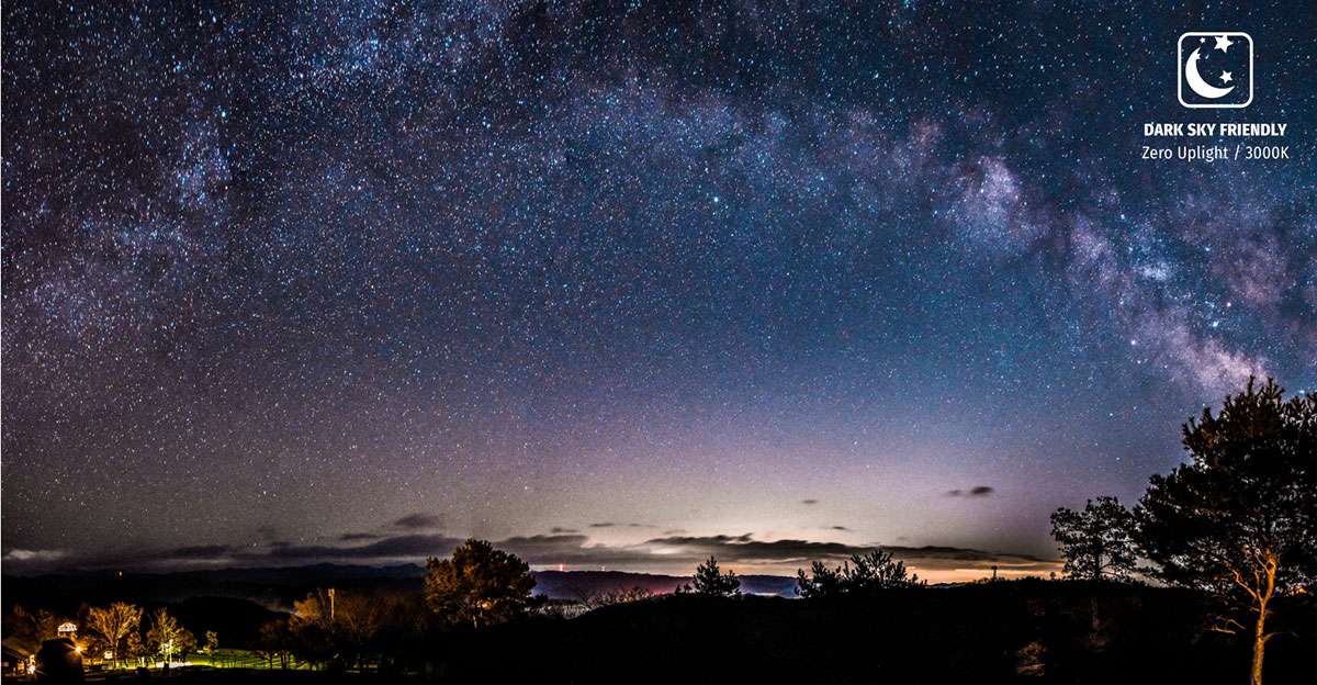A starry night sky